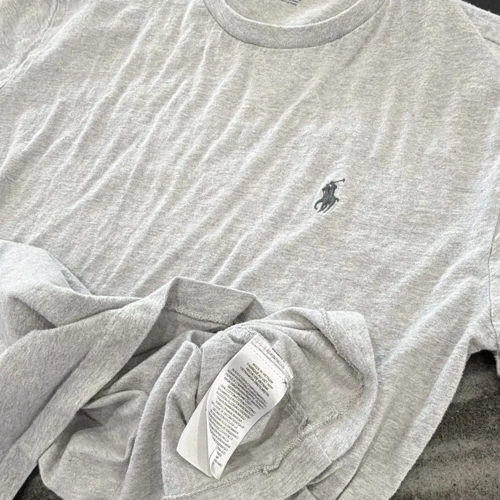 Polo Ralph Lauren Classic Fit Gray Crewneck T-Shirt Pony Logo Short Sleeve M